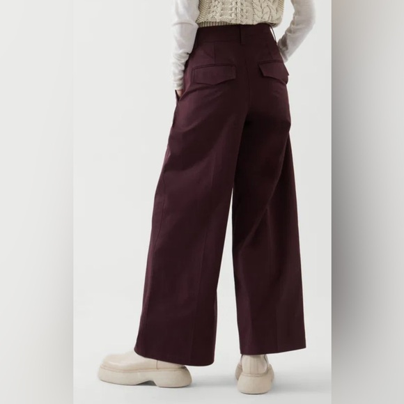 COS Burgundy Wide-Leg Pants - Picture 2 of 12